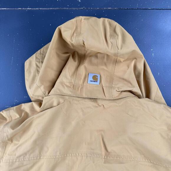 Carhartt Storm Defender Jacket Womens 2X Yellow Full Zip Loose Fit Hooded - Picture 12 of 12